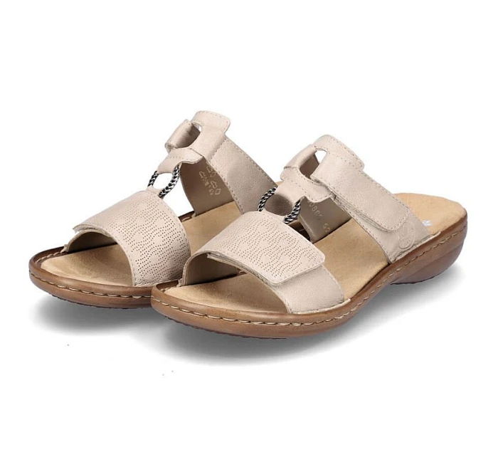 Pohodlné žabky W model 22050680 beige - Rieker