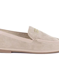 Dámské semišové polobotky béžové model 22097219 - VINCEZA