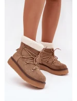 Dámské Sněhule Na Platformě S Světle Hnědá model 21788041 - Boto