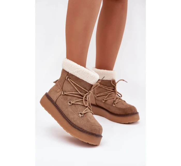 Dámské Sněhule Na Platformě S Světle Hnědá model 21788041 - Boto