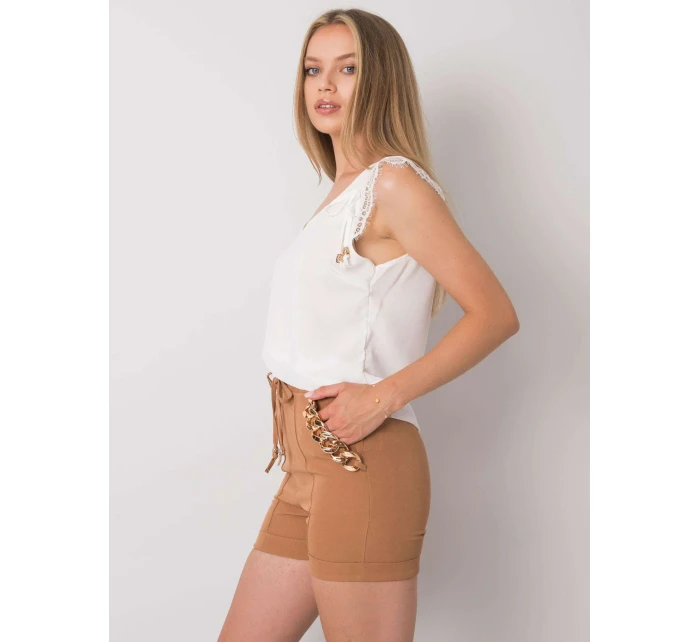 Šortky DHJ SN model 15733976 světle hnědá - FPrice Šortky DHJ SN model 15733976 světle hnědá - FPrice