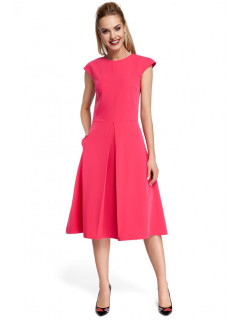Šaty s záhyby růžové model 18002379 - Moe