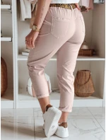 Dámské kalhoty s páskem růžové Dstreet model 21987157 - FashionStreet Dámské kalhoty s páskem růžové Dstreet model 21987157 - FashionStreet