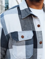 Pánská modrá kostkovaná košile model 21994100 - Dstreet