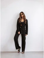 Čierny dámsky oblek s plátnom (VE48) Čierny dámsky oblek s plátnom (VE48)