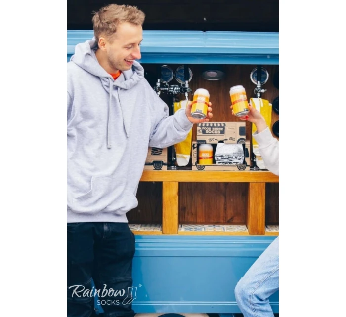Zestaw Skarpetki Food Truck Socks Box Piwo Burger 3 Pary