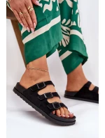 Dámské Pantofle S Pásky A Přezkami Černé model 21687468 - Boto