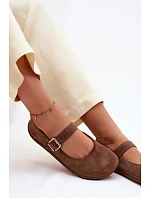Baleríny Barefoot z přírodního semiše model 22125880 hnědé - Zazoo