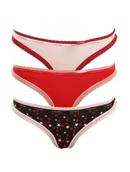 Dámske nohavičky 3pack QD3804E - W4Z - viacfarebná - Calvin Klein