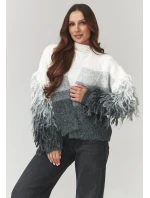 Zapínanie svetra model 220770 Makadamia