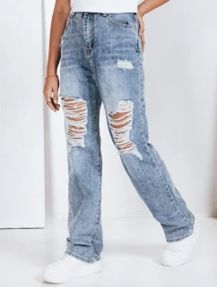 Dámske džínsové nohavice s dierami modré FashionStreet UY2812