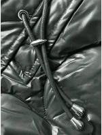 Khaki slim fit vesta s kapucňou (B8173-11)