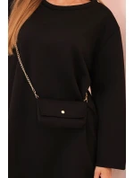 Dámská viskózová sukýnka Plus Size s model 21232411 na řetízku černá - K-Fashion