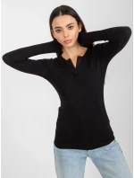 Dámská halenka EM BZ model 18027471 černá - FPrice Dámská halenka EM BZ model 18027471 černá - FPrice