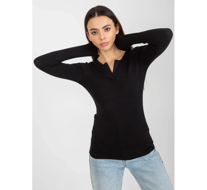 Dámská halenka EM BZ model 18027471 černá - FPrice Dámská halenka EM BZ model 18027471 černá - FPrice