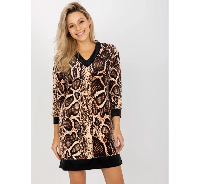 Dámske šaty TU 8189 4.09 čierna a béžová - FPrice