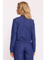Bunda M800 Bomber s lisovanými cvočkami - modrá