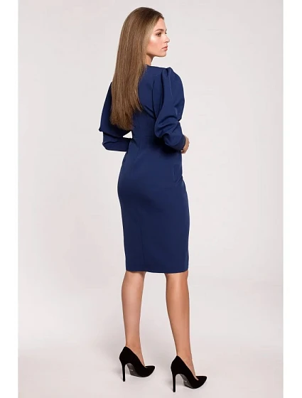 Dámské šaty model 21399705 Tmavě modrá - STYLOVE Dámské šaty model 21399705 Tmavě modrá - STYLOVE