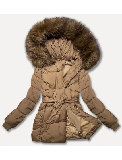 Dámska prechodná bublinková bunda v ťavej farbe J Style (5M3238-62)