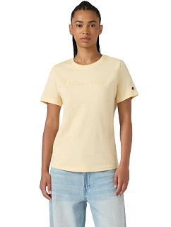 Koszulka damska Short Sleeve żółta model 22556319 - CHAMPION