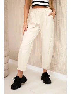 Nohavice s vreckami Summer Punto light beige