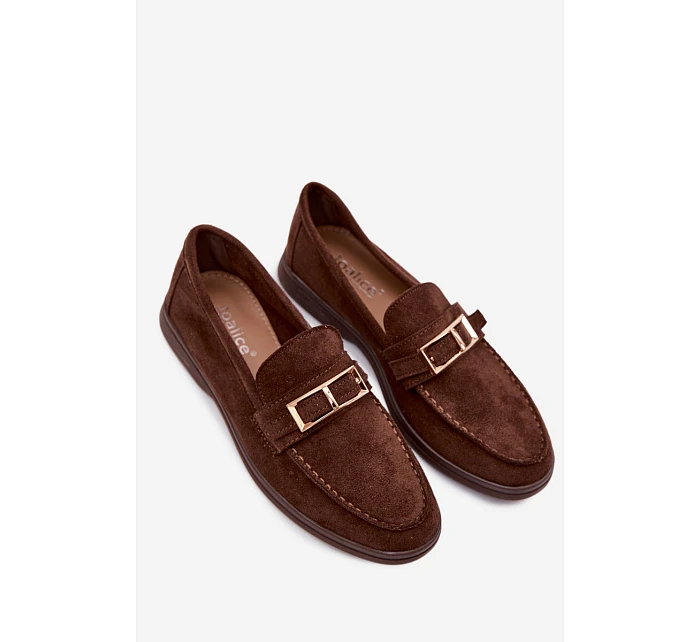 Dámské Mokasiny S Přezkou Čokoládové Belinae Dámské Mokasiny S Přezkou Čokoládové Belinae