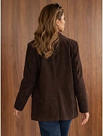 Dámská čokoládová kordová bunda FashionStreet PY0157