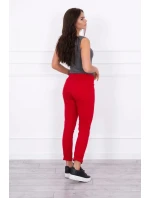 Kalhoty v barvě džínové červené Kalhoty v barvě džínové červené