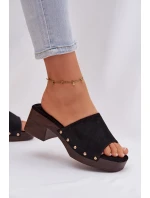 Dámské sandály na s zlatými přezkami Černé model 21951383 - Boto