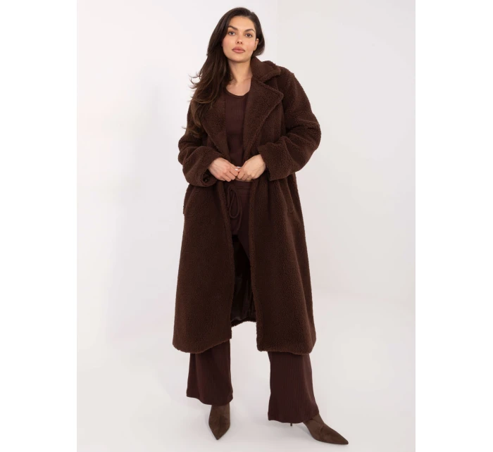 Kabát IT EN 97150.26 tmavohnedý Kabát IT EN 97150.26 tmavohnedý