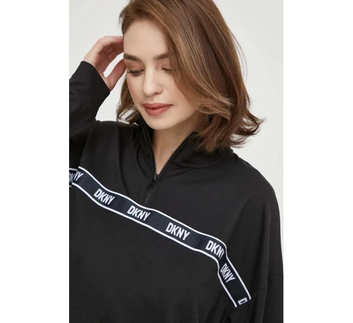 Dámske pyžamo s potlačou YI80001 čierne - DKNY