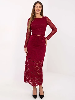 Sukňa MI SD G9137.16P bordová – FPrice