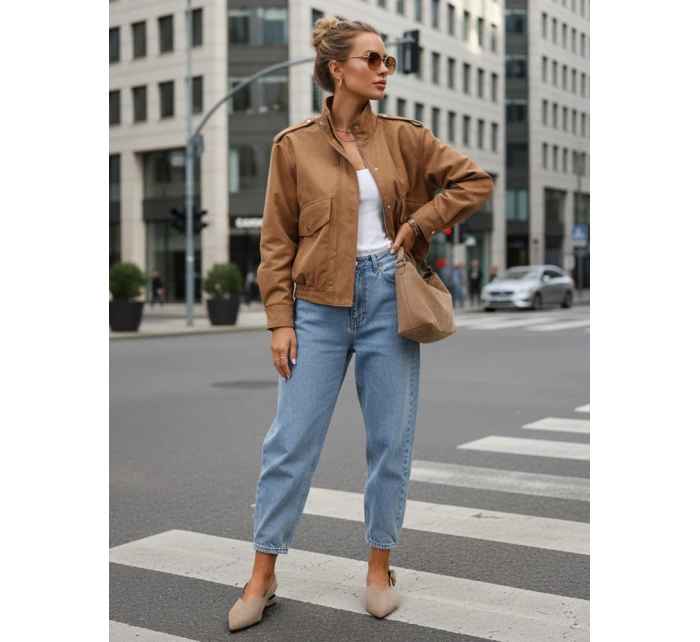 Dámska semišová bomber bunda FashionStreet TY5572
