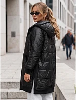 kurtka damska pikowana z kapturem czarna model 22347472 - FashionStreet kurtka damska pikowana z kapturem czarna model 22347472 - FashionStreet