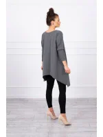 Oversize halenka grafitová melanž Oversize halenka grafitová melanž