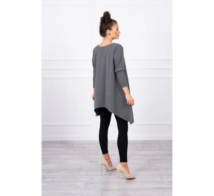 Oversize halenka grafitová melanž Oversize halenka grafitová melanž