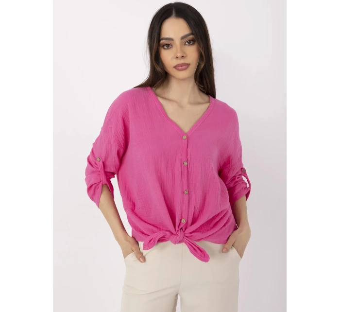 Koszula DHJ KS model 21094434 fluo różowy - FPrice Koszula DHJ KS model 21094434 fluo różowy - FPrice