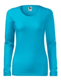 Slim triko dámské tyrkysová