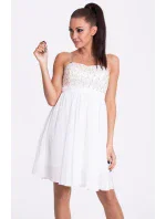 EVA & dámské značkové šaty s sukní bílé Bílá / L EVA& model 15042818 - EVA&LOLA