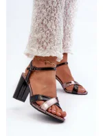 Sandále na podpätku model 198678 Krok vo veľkom štýle