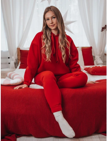 PREMIUM dámská tepláková souprava červená Dstreet model 21982251 - FashionStreet