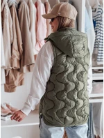 Dámská přechodná prošívaná vesta zelená Dstreet model 21987031 - FashionStreet