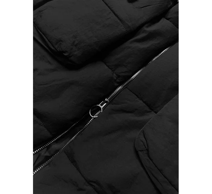 Čierna dámska zimná bunda oversize (736art)