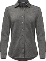 Cutter & Buck Advantage Shirt Women – blúzka s dlhými rukávmi z piqué 68.2411 antracitová melírovaná Cutter & Buck Advantage Shirt Women – blúzka s dlhými rukávmi z piqué 68.2411 antracitová melírovaná