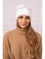 Dámska čiapka Kira K374 biela+sivá