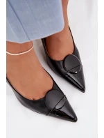 Dámské sandály na podpatku s ozdobným detailem Černé Mariae