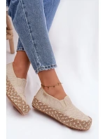 Dámske espadrilky na platforme s úpletom Lee Cooper LCW-26-31-4332 beige Dámske espadrilky na platforme s úpletom Lee Cooper LCW-26-31-4332 beige
