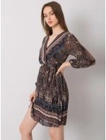 Šaty DHJ SK 10201.93P čierna a béžová