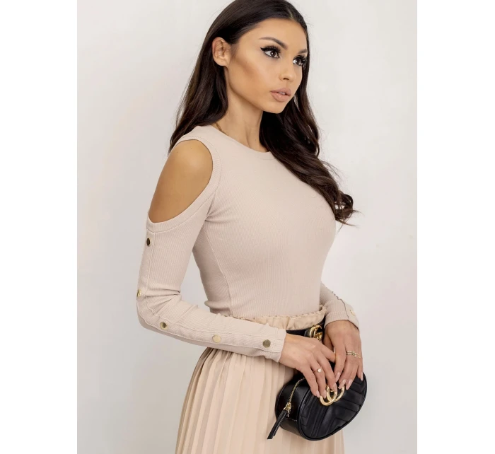 Bluzka RV BZ beżowy model 18783105 - FPrice Bluzka RV BZ beżowy model 18783105 - FPrice