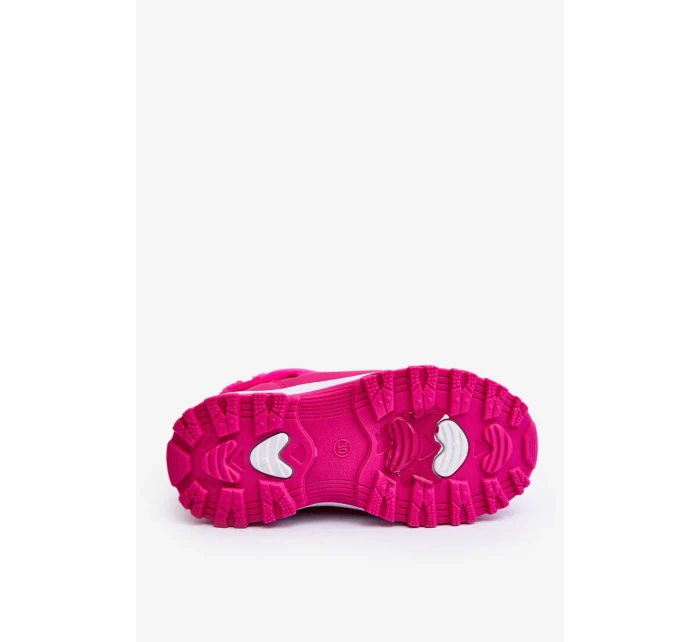 Dětské zateplené sněhule na suchý zip Pink Big Star Dětské zateplené sněhule na suchý zip Pink Big Star